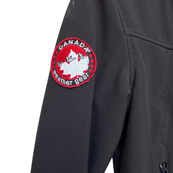 Canada Weathergear Black Patch Softshell Jacket Medium - Picture 7 of 11